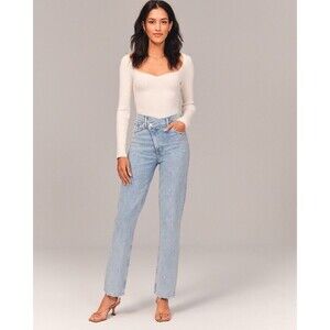 Abercrombie & Fitch Light Blue Straight Leg Jeans